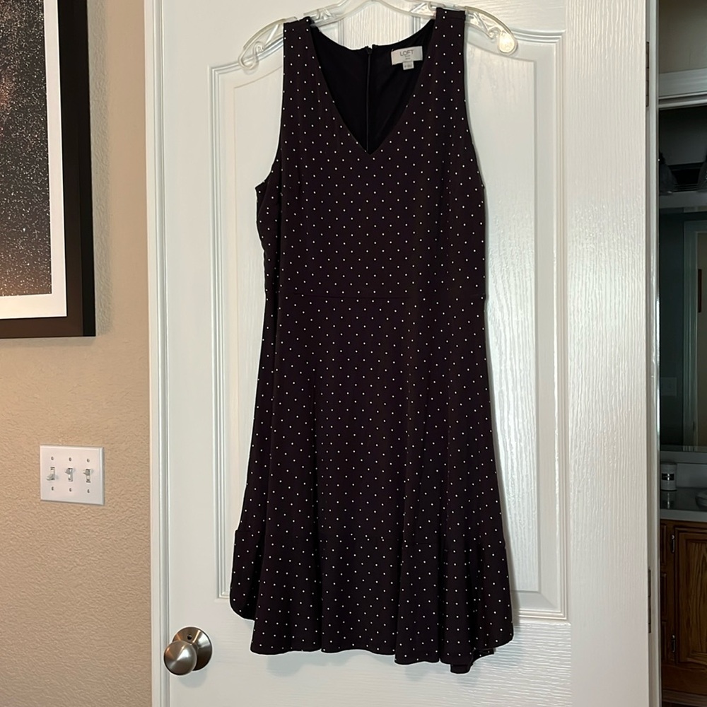 Loft 8P polka dot dress.